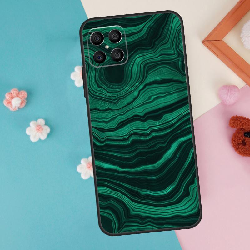 Gold Indigo Faux Malachite Case For Honor Magic 7 Lite 5 6 Pro Honor X9a X8a X8 X9 X8b X9c X9b 50 70 90 200 Lite Cover