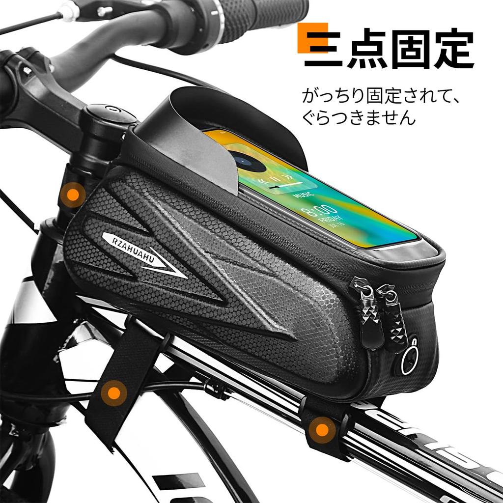 Bicycle Top Tube Road Bike Bicycle Frame Large TPU Easy Installation Bag, Bag, Bag, Bag, Waterproof, Capacity, High-Sensitivity Touch,