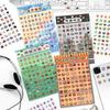 Блестящие наклейки в пиксельную сетку в стиле ретро, тема японской еды с песочной текстурой, самодельные наклейки для чехла телефона, скрапбукинга, ведения дневника