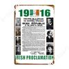 1916 Провозглашение Ирландской Республики Жестяная Табличка Постеры Ретро Провозглашение Металлическая Табличка Постер Персонализированный Декор Мурала Знак