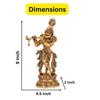 Lord Krishna Idol Statue Krishna Idols Gold Plated Flute Playing Krishan Decorative Showpiece Figurine for Pooja Room & Gift (Set of 1)
