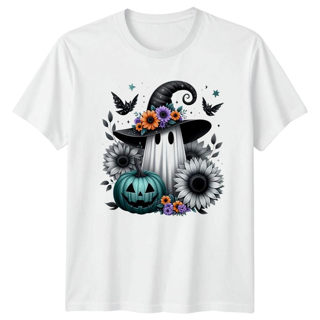Ghost Pumpkin Halloween Holidays Men Women Graphic Tee
