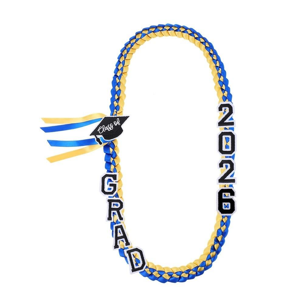 Double-layered Weaving Braided Satin Necklace Senior Year Garland School Spirit Celebration