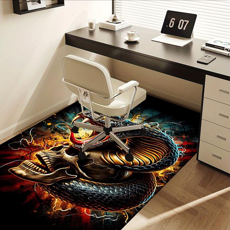 Snake Office Carpet Chair Mat Large Size Desk Protector for Home Decor, Office Flooring Gift, Suitable for Bedroom, Living Room & Various Rooms