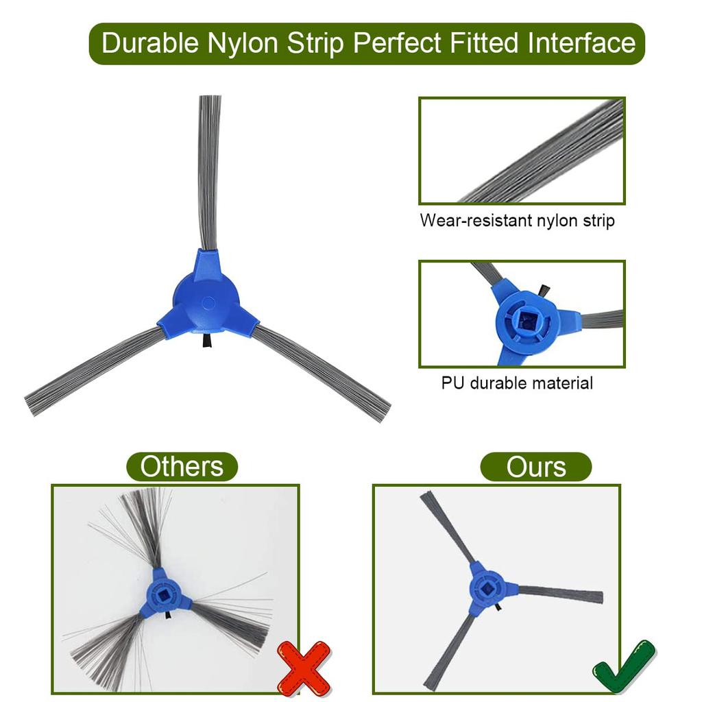 Replacement Parts Kit for Eufy RoboVac G10 G30 Hybrid Robot Vacuum Cleaner Compatible with Set Side Brush X Filter X Washable Mop Cloth X Tool X 2