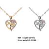 New TEMU Love Flower Mother's Day MOM Diamond Zircon Necklace Simple Pendant