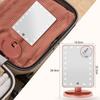 FASCINATE Mirror with Tabletop Stand Stepless 10x Adjustable Popular Pink 21-LED Light, Mirror, Dimming, USB/Battery Powered, Magnification, Bright,