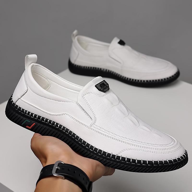 Модные весенне-осенние нескользящие туфли для вождения для мужчин, модные повседневные новые кожаные туфли для мужчин, новые дизайнерские однотонные мужские мокасины
