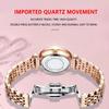Часы женские новые модные роскошные наручные часы из нержавеющей стали браслет простые водонепроницаемые светящиеся женские часы розового золота