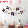 1 Set Happy Birthday Golden Foil Letters Bunting Hanging Garlands String Flags Baby Shower Party Deco