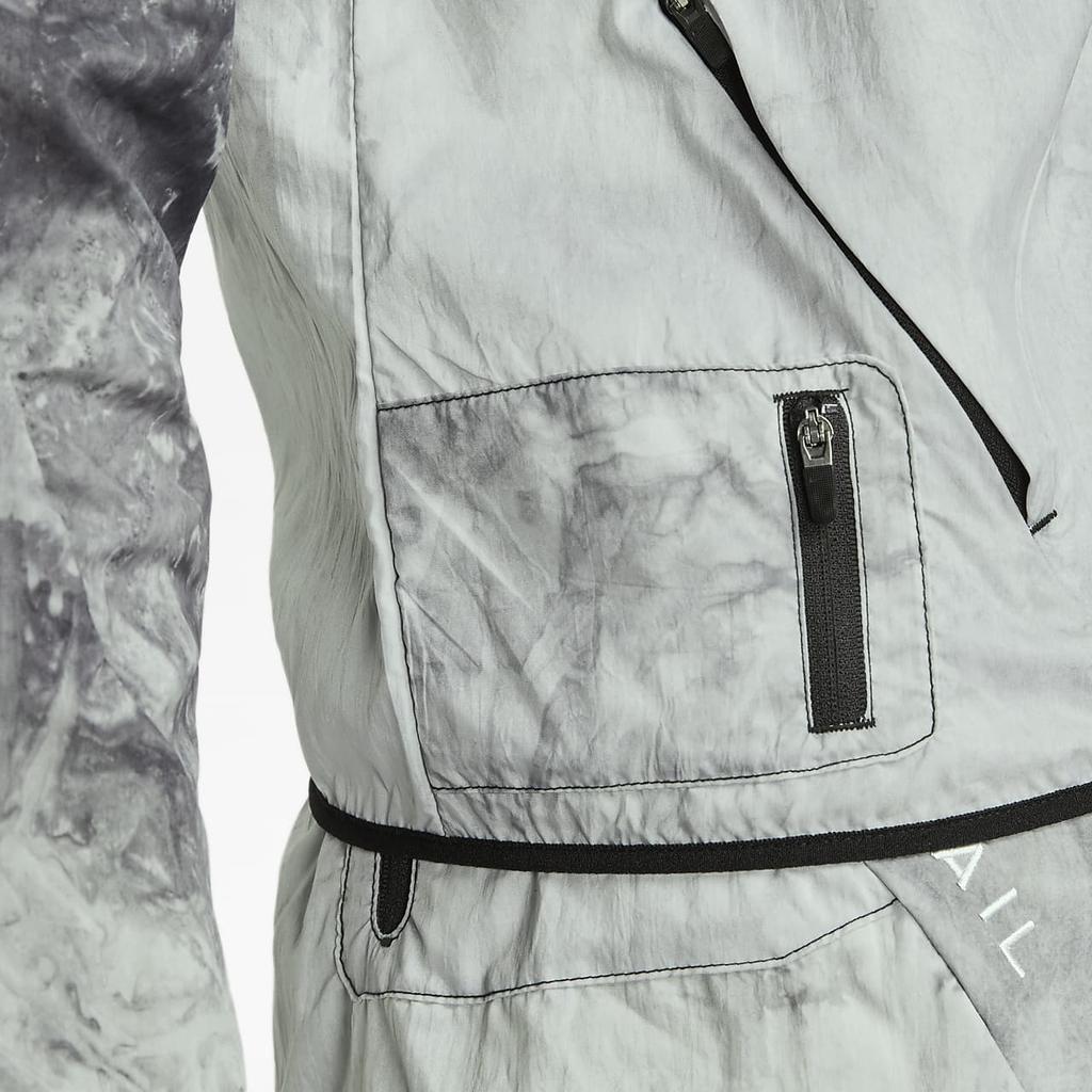 Nike Женская куртка с капюшоном, вышитый цветочный узор, верхняя одежда, черная DX1042-011