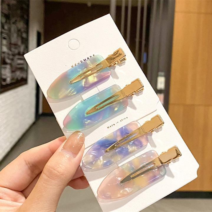 2/3/4 шт. простая розовая сакура бесшовные заколки для волос женские ацетатные листы без изгиба зажим для челки зажим для волос заколки для волос инструмент для укладки волос