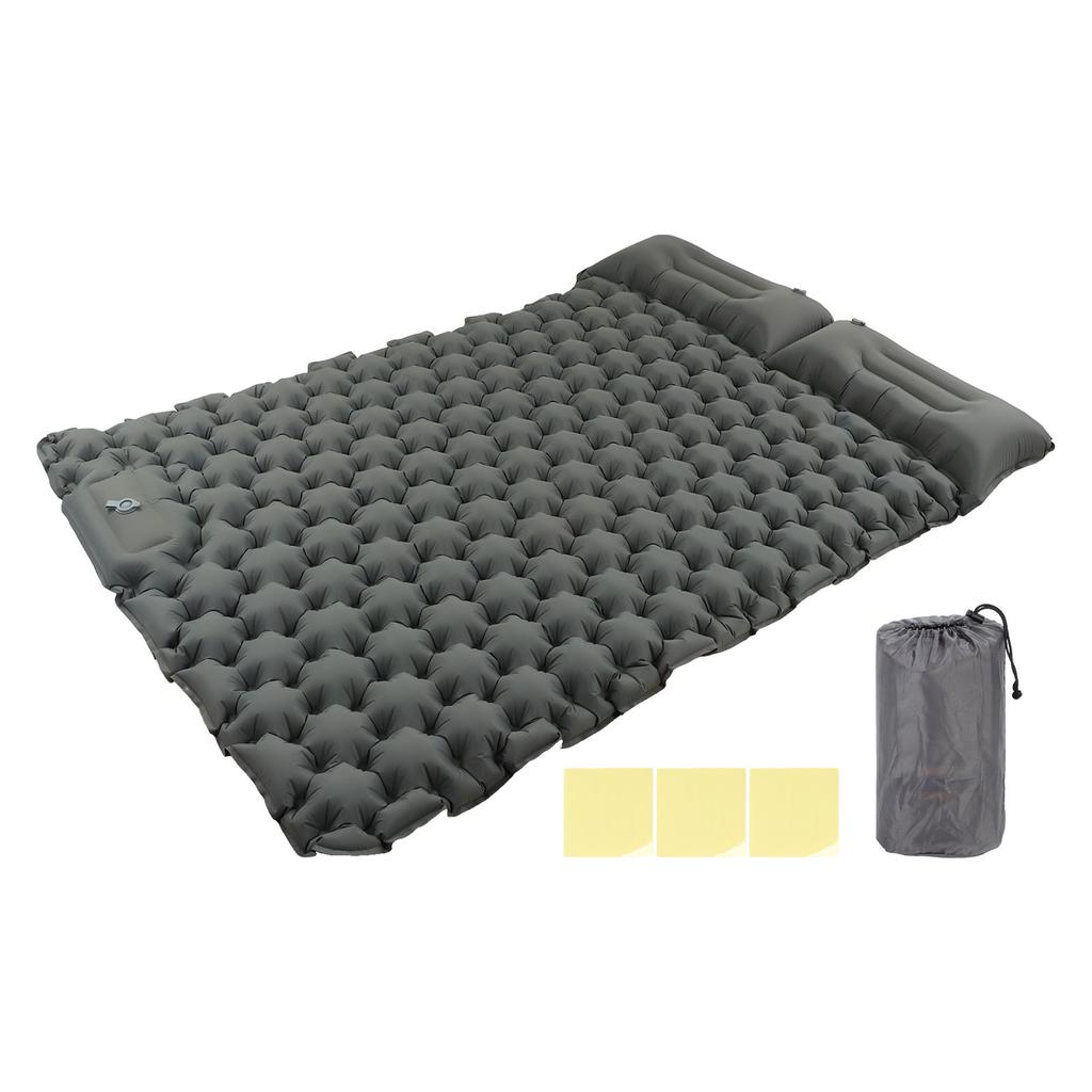 Коврик для кемпинга, серый, водонепроницаемый, нейлоновый, эргономичный, поддерживающий, для ног, пресс 60S, надувной, спальный коврик