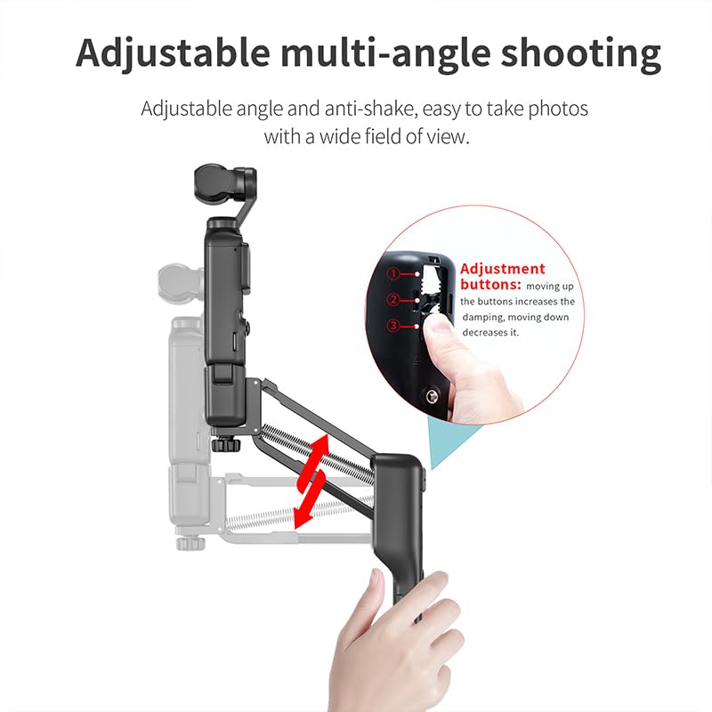 Крепление для стабилизатора Osmo Pocket 3 Handheld, совместимое с защитным чехлом DJI Pocket 3, складным адаптером, простой установкой, с 14 отверстиями для винтов