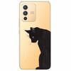 Прозрачный мягкий чехол из ТПУ для vivo V23 5G Чехол Силиконовый Принт Кошка Прозрачные Тонкие Чехлы Для vivo V23 5G V2130 Чехлы V 23 Мультяшный