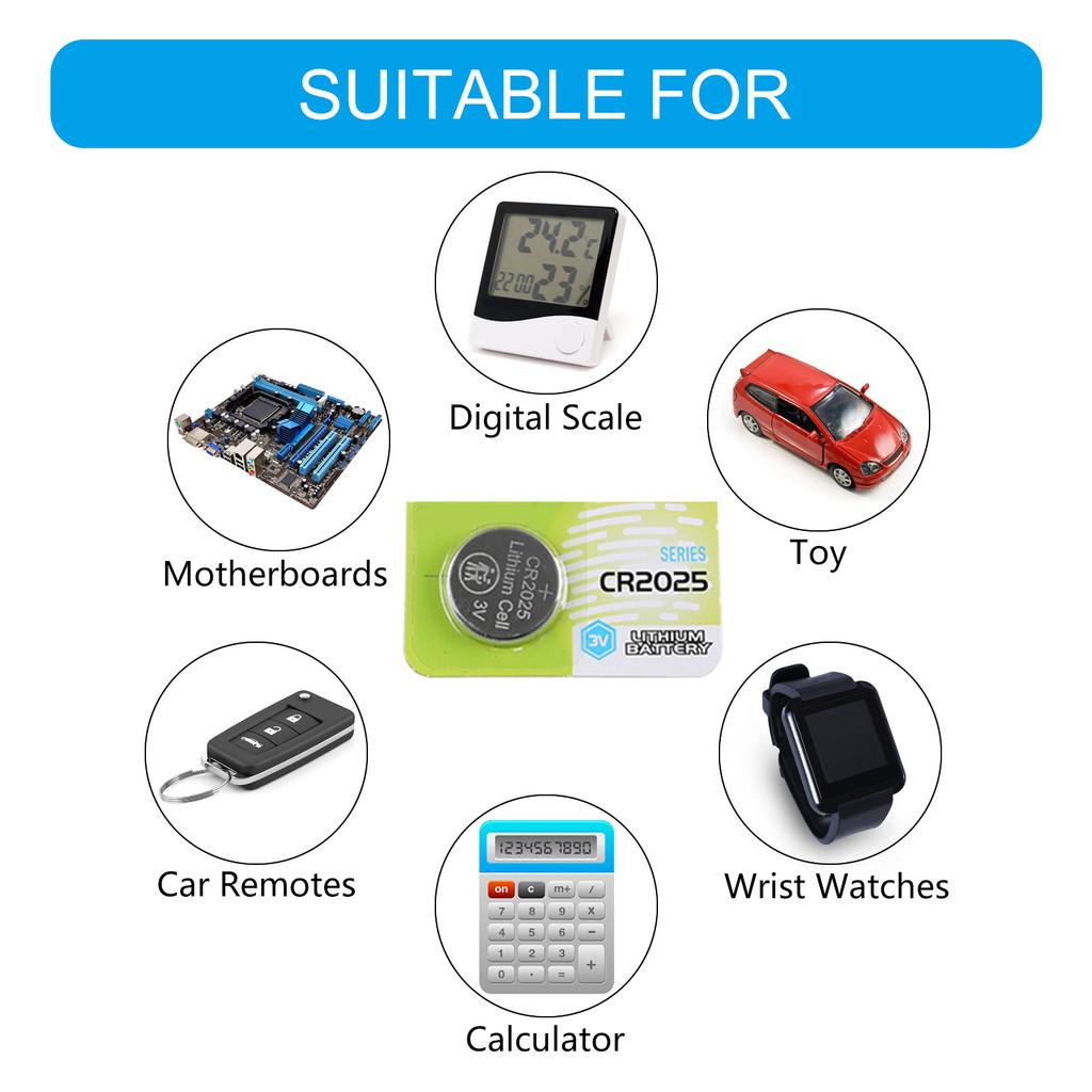 10/5 шт. CR2025 3 В батарейки-таблетки надежные источники питания CR2025 батарейки для устройств бесключевого доступа аксессуары