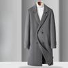 100% Wool Men's Handmade Double-sided Woolen Coat Double-breasted Business Casual Woolen Coat Trench Coat Men's Coat