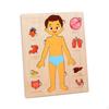 Children's Wooden Montessori Puzzle, Human Body Educational Toy, Puzzle Board,