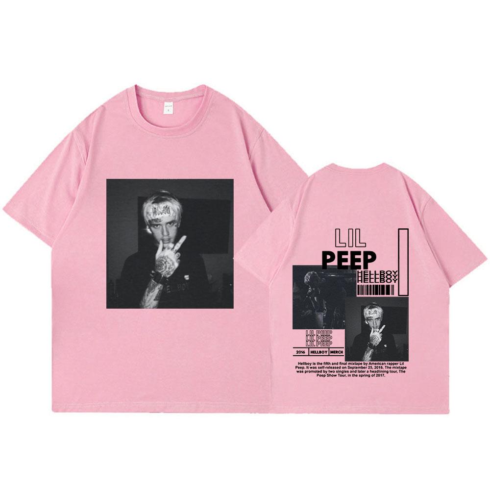 Футболка рэпера Lil Peep Hellboy Crybaby Хип-хоп Графическая футболка Летняя Унисекс Женская одежда Эстетичная Свободная Хлопковая футболка