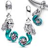 925 Silver   Charm Bracelet Ocean Clownfish Octopus Crab Pendant Mermaid Beads DIY Gifts