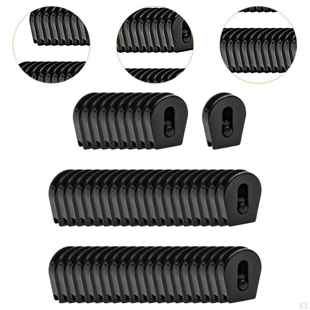 50 Pieces Shoelace Wheel Cord Lock Stoppers End Slider Easy To Use Multi-use Toggle Stopper for