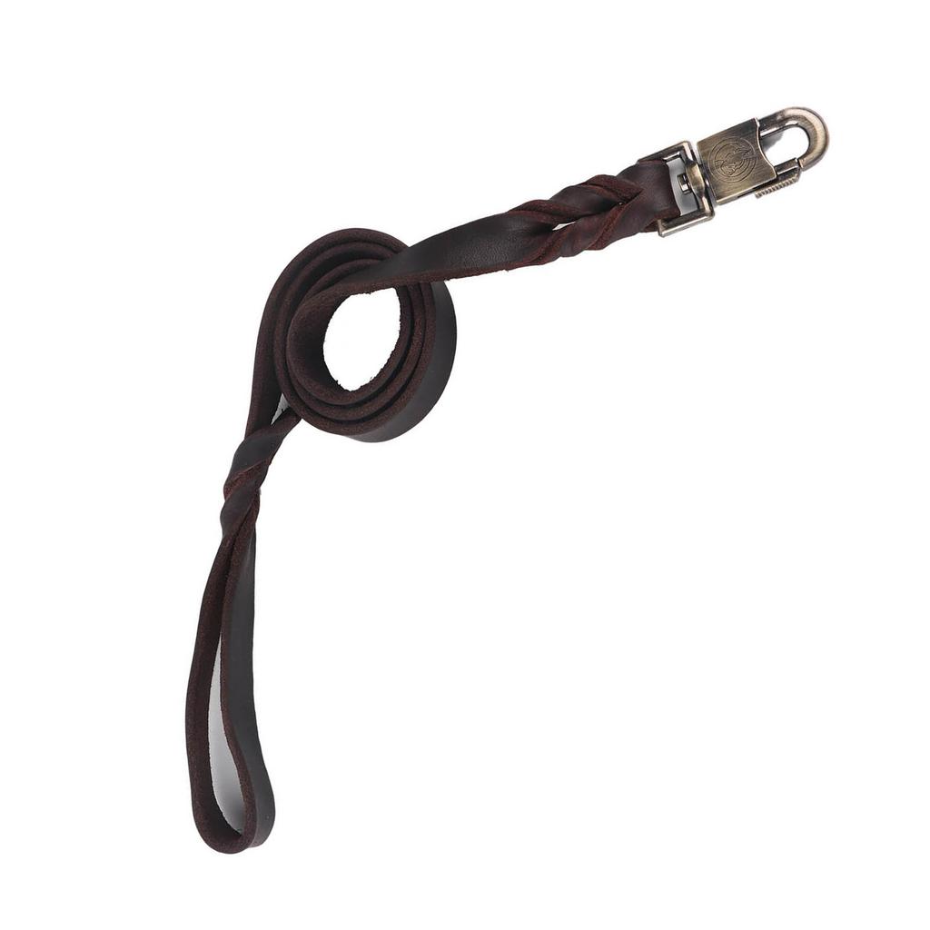 1pc Soft Leather Dog Collar & Leash In Braided 2.5cm Width Pet Chain 90cm 120cm 150cm Length