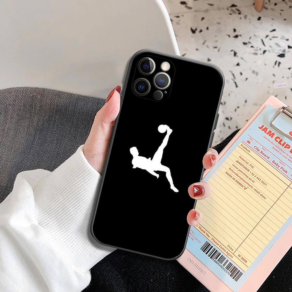 Fire Football Soccer Ball Phone Case for Apple iPhone 16 15 14 Plus 11 13 17 Pro Max 17Air 16e 17Pro Cases Soft Silicone Cover