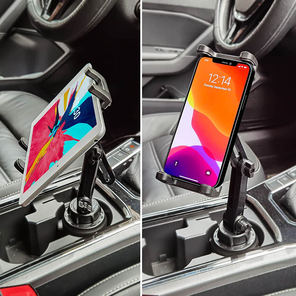 Woleyi Автомобильный держатель для планшета в подстаканник, автомобильный держатель для телефона, автомобильный держатель для напитков, выдвижной, простой, инструкция на японском языке, совместим с различными планшетами и смартфонами