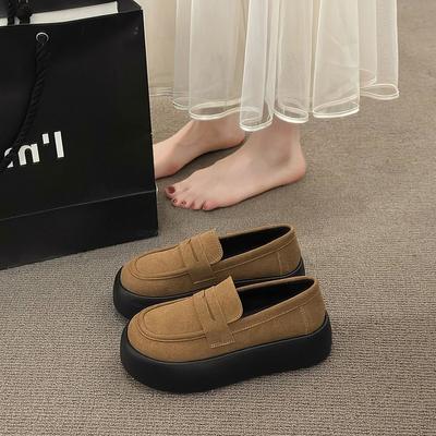Одиночные туфли женские осенние ретро-туфли на толстой подошве Lefou Shoes модные весна и осень