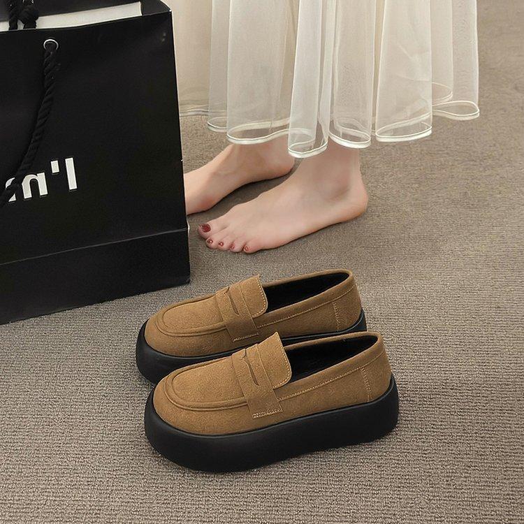 Одиночные туфли женские осенние ретро-туфли на толстой подошве Lefou Shoes модные весна и осень