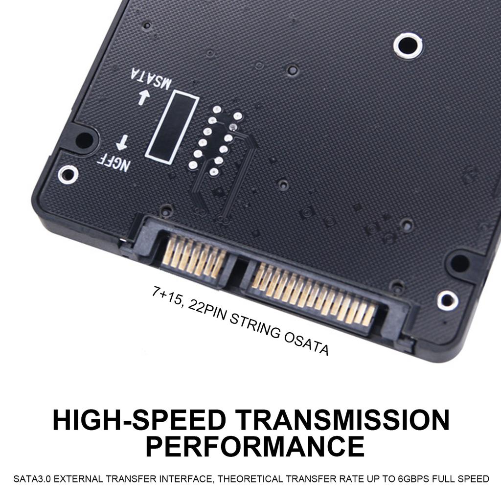 MSATA SSD Solid Disk NGFF To SATA3 External Hard Drive Enclosure Adapter M.2 Sata Protocol To Adapter Double Purpose
