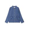 Жизнь Однобортный воротник Деним Длинный рукав Рабочая куртка Мужские куртки Средне-синий HQ1469441