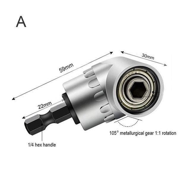 105 Degree Right Angle Drill Adapter Flexible Shaft Extension Bit for Screwdriver Hand Tools Magnetic Bit Socket Power for Drill