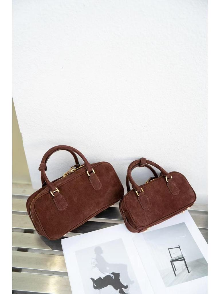 2024 Осень/Зима Натуральная Кожа Замша Портфель Тоут - Верхний Слой Коровья Кожа