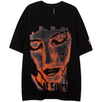 Футболка с принтом аниме «Атака титанов» женская модная повседневная с круглым вырезом и коротким рукавом большого размера унисекс