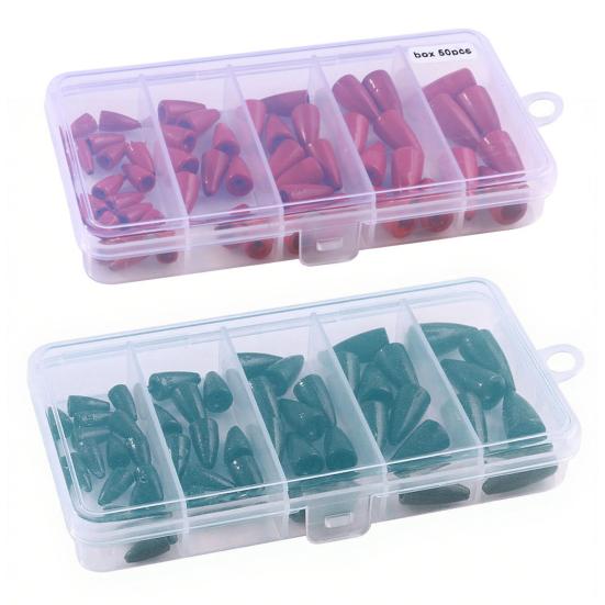 Набор из 50 шт. рыболовных грузил, устойчивых к ржавчине и коррозии, для соленой и пресной воды, металлические свинцовые рыболовные грузила