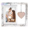 Двусторонняя фоторамка с подвеской в ​​виде сердца — гладкий край, без заусенцев, вращающаяся на 360 градусов деревянная рамка для фотографий