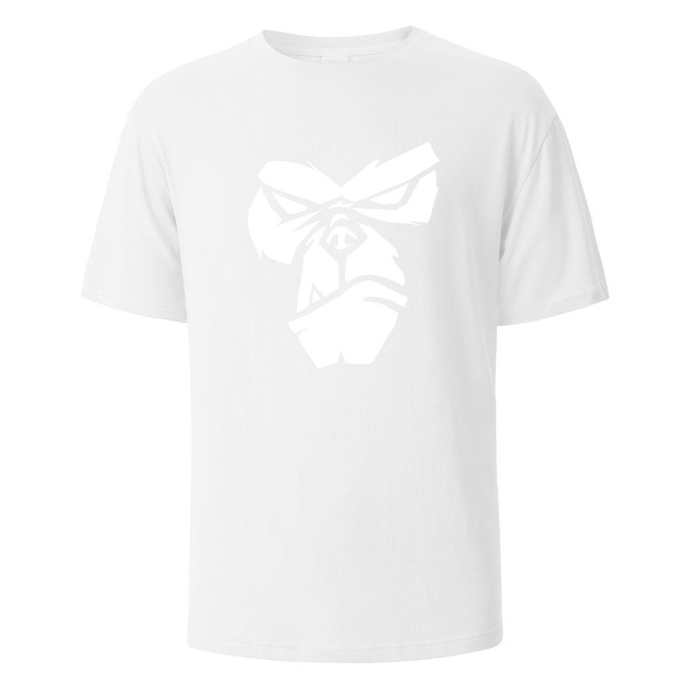 Футболка с забавным принтом Gorilla Face, летние футболки для мужчин и женщин, 100% хлопок, О-образный вырез, свободный размер, повседневный, с короткими рукавами, в уличном стиле, базовый топ