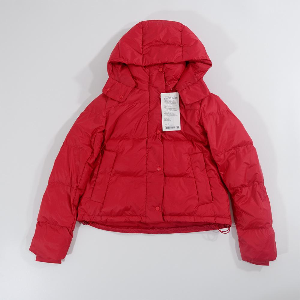 Куртка с капюшоном Lulu Short из утиного пуха, устойчивая к холоду: 4-сетчатый пуховик, съемный и теплый для фитнеса осенью/зимой