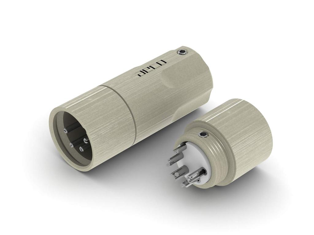 Aeco XLR 4Pole Male AX4-1611R, 1pcs1set, Rhodium Plating, Vacuum Bag