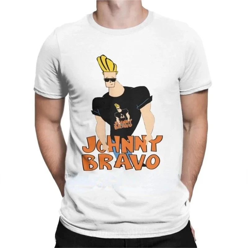 Johnny Bravo T Shirt Unisex Tshirts O Neck Pretty 90s Cartoons Cartoon Tee Shirt Short Sleeve Tops Classic
