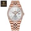 BINBOND Top Luxury Men's Quartz Watch Men's Diamond Watch Waterproof Night Light Date Week Stainless Steel Watch