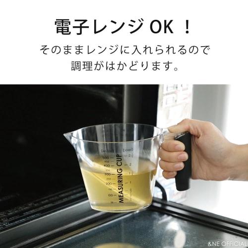 &NE Measuring Cup, 500ml, Nikii Clear, Large, Made In Japan, Heat-Resistant, Microwave-Safe, Dishwasher-Safe, See-Through Design, Holds 3 Cups of Rice