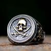 NEW Men's 316L stainless-steel rings skulll ring Motorcycle Band Biker Party Fashion Jewelry for gift free shipping