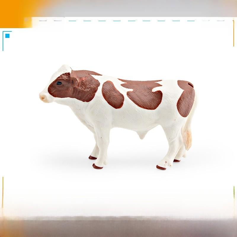 Реалистичные фигурки сельскохозяйственных животных из ПВХ с моделями дойной коровы и быка для детских развивающих игрушек