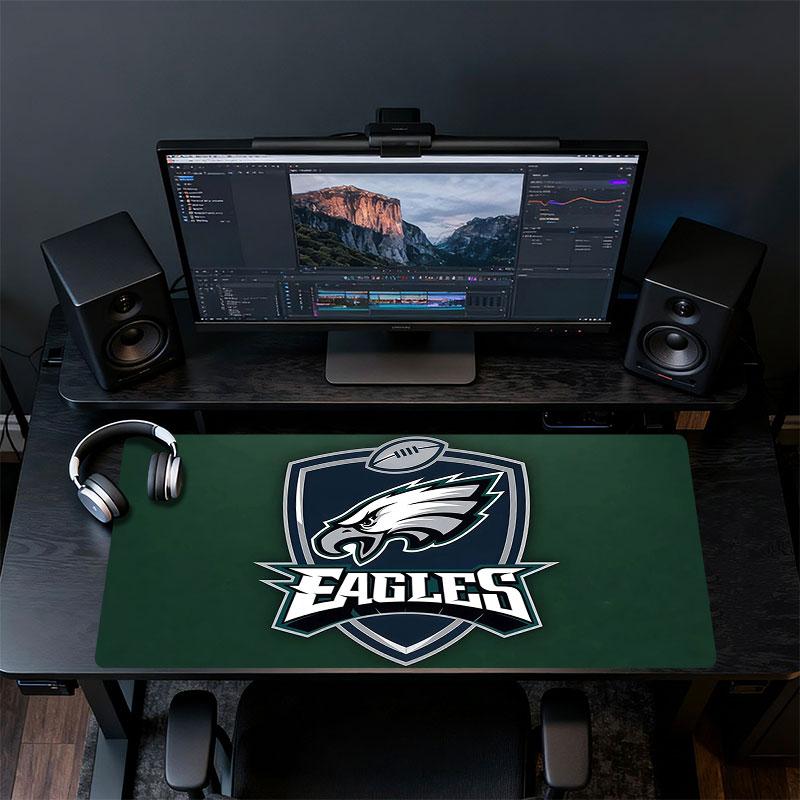 PHI Eagles Mouse Pad, Large Gaming Desk Mat, Non-slip XXL Mousepad for Laptop & Tablet, Mini PC Playmat with Stitched Edges