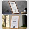A4 Solid Wood Certificate & Photo Frame with Transparent Display for Awards, Medals, and Authorization.