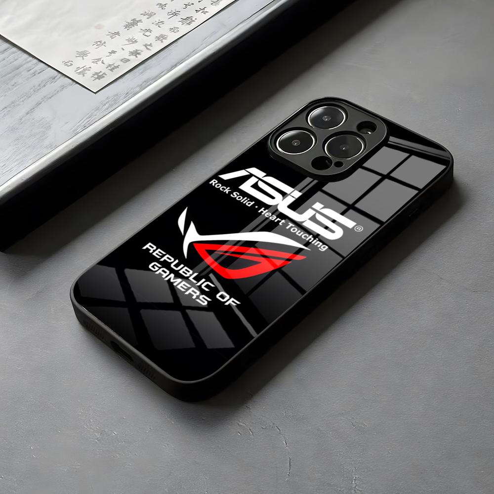 Чехол-стекло Asus Republic Of Gamers для iPhone 16 15 14 Pro Max 13 12 Mini 11 X XS XR 8 Plus Для Samsung Защита камеры
