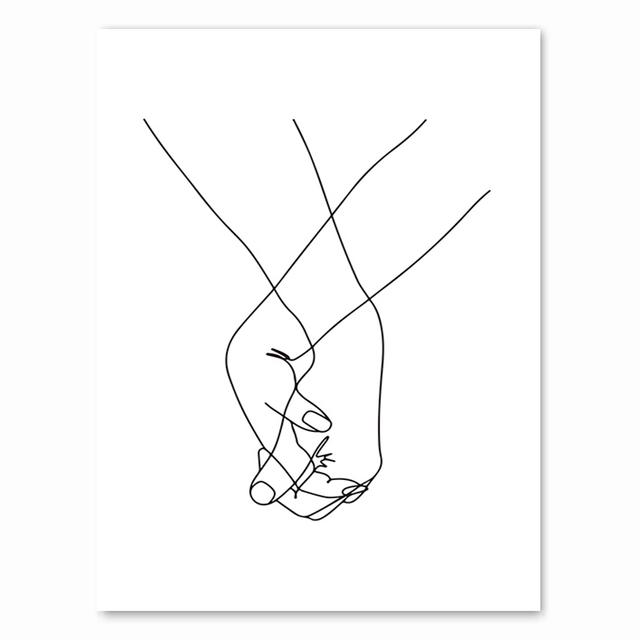 Скандинавские минималистичные фигурки, линии искусства, сексуальное женское тело, обнаженное настенное полотно, картины, плакаты, принты, украшение для гостиной