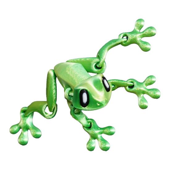 Подвижные суставы Лягушка Магнит на холодильник 3D-печатная Лягушка Игрушка-непоседа Шарнирная модель животного Фигурка Магнитный холодильник Лягушка Украшение Орнамент